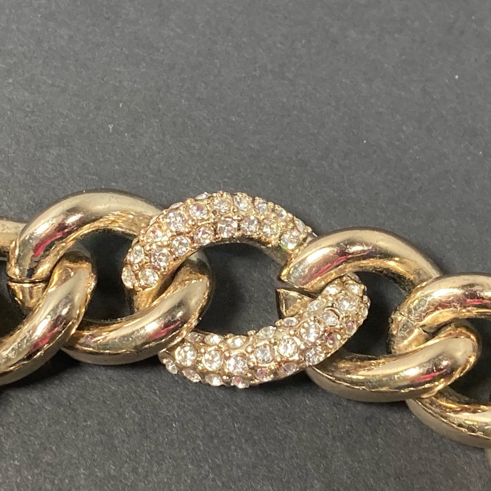 Victoria's Secret Angel Golden Crystal Link Chain Bracelet 7.5” - Picture 3 of 7